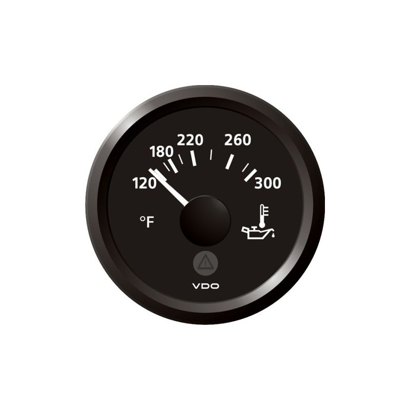 VDO ViewLine Motorolietemperatuur 300°F Zwart 52mm