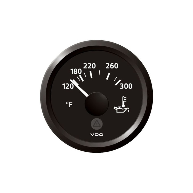 A2C59514168 Veratron ViewLine Engine Oil Temperature 300°F Black 52mm