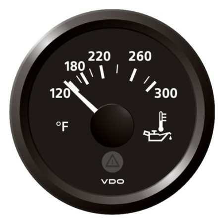 A2C59514168 Veratron ViewLine Engine Oil Temperature 300°F Black 52mm