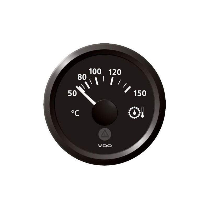 VDO ViewLine Getriebe Öltemperatur 150°C Schwarz 52mm