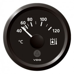 VDO ViewLine Hydrauliek temperatuur 120°C Zwart 52mm
