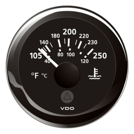 A2C59514176 Veratron ViewLine Cooling Water Temperature 250°F Black 52mm