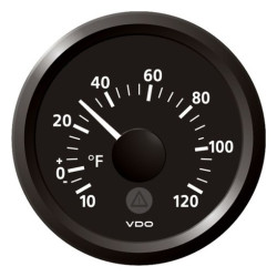 A2C59512319 Veratron ViewLine Outdoor Temperature 120°F Black 52mm