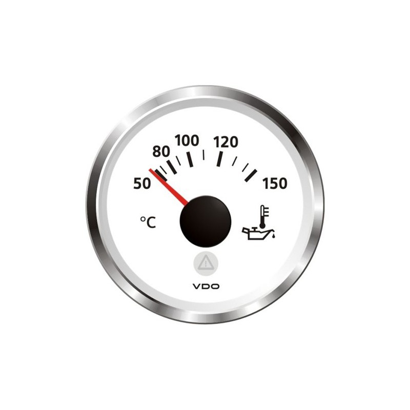 VDO ViewLine Motorolietemperatuur 150°C Wit 52mm VDO ViewLine Motorolietemperatuur 150°C Wit 52mm