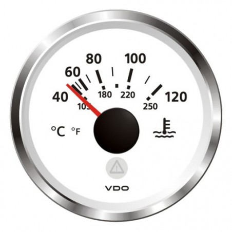 VDO ViewLine Koelwatertemperatuur 120°C Wit 52mm