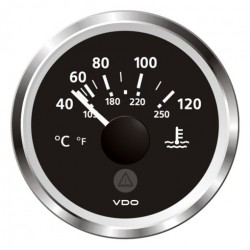 VDO ViewLine Kühlwassertemperatur 120°C Schwarz 52mm