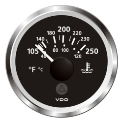 A2C59514177 Veratron ViewLine Cooling Water Temperature 250°F Black 52mm