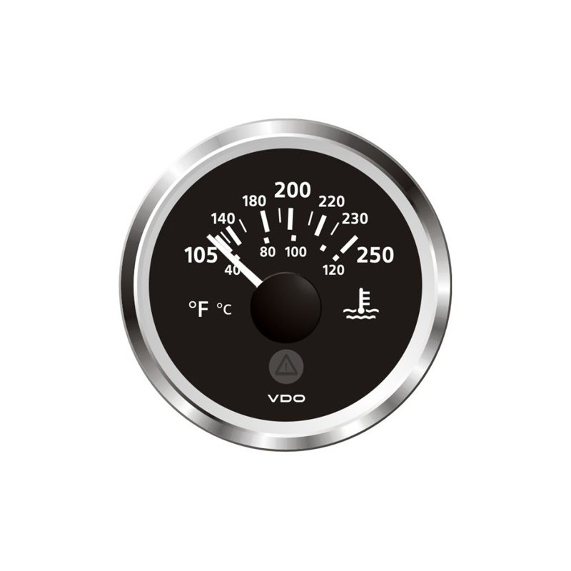 A2C59514177 Veratron ViewLine Cooling Water Temperature 250°F Black 52mm