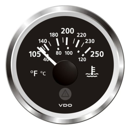 A2C59514177 Veratron ViewLine Cooling Water Temperature 250°F Black 52mm