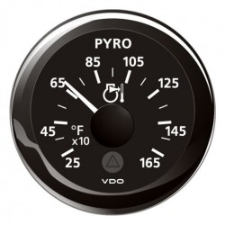 VDO ViewLine Pyrometer 1.650°F Black 52mm