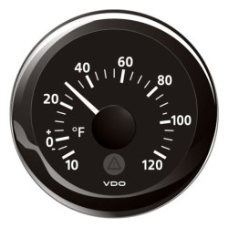 A2C59512337 Veratron ViewLine Outdoor Temperature 120°F Black 52mm