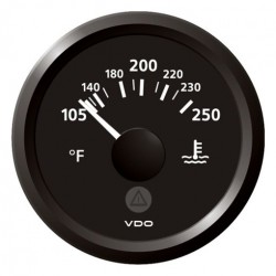 VDO ViewLine Kühlwassertemperatur 250°F Schwarz 52mm