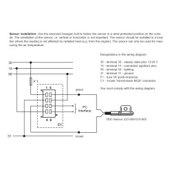 A2C59512338 Veratron ViewLine Outdoor Temperature 50°C White 52mm