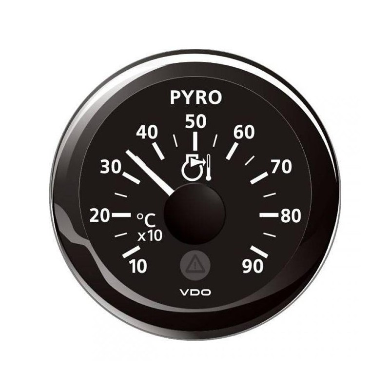 VDO ViewLine Pyrometer Kit 900°C Schwarz 52mm