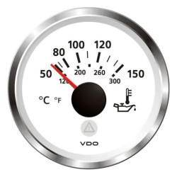 A2C59514232 Veratron ViewLine Engine Oil Temperature 150°C White 52mm
