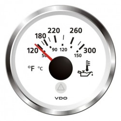 VDO ViewLine Motorolietemperatuur 300°F Wit 52mm