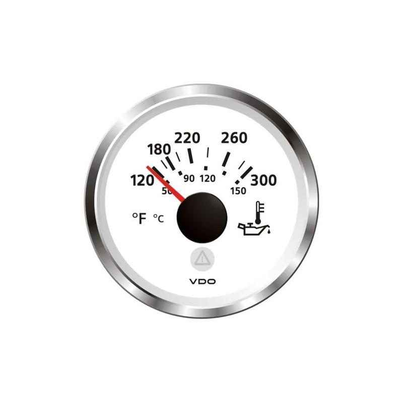 VDO ViewLine Motorolietemperatuur 300°F Wit 52mm
