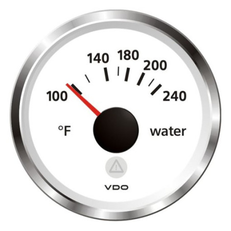 A2C59514240 Veratron ViewLine Water Temperature 240°F White 52mm