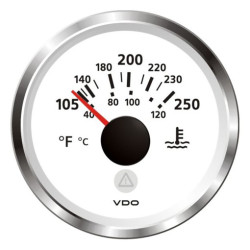 A2C59514242 Veratron ViewLine Cooling Water Temperature 250°F White 52mm