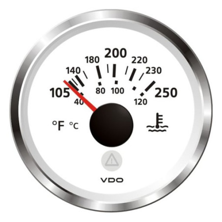 A2C59514242 Veratron ViewLine Cooling Water Temperature 250°F White 52mm