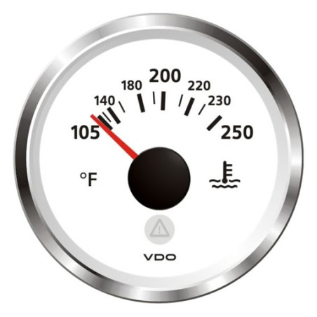 A2C59514243 Veratron ViewLine Cooling Water Temperature 250°F White 52mm