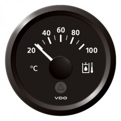 VDO ViewLine Hydrauliek temperatuur 100°C Zwart 52mm