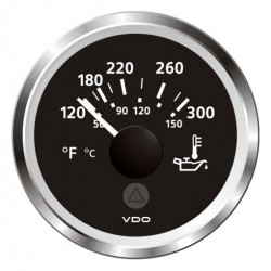 VDO ViewLine Motor Öltemperatur 300°F Schwarz 52mm