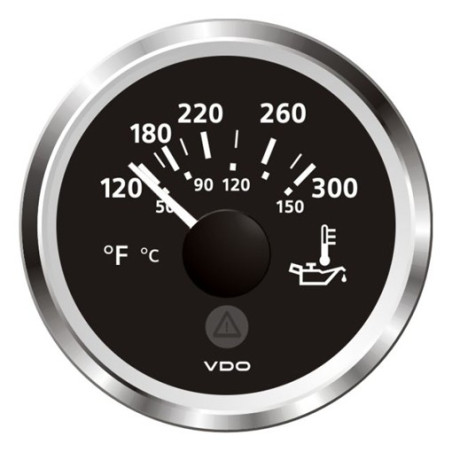 A2C59514166 Veratron ViewLine Engine Oil Temperature 300°F Chrome 52mm