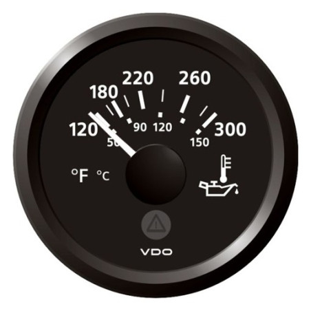 A2C59514167 Veratron ViewLine Engine Oil Temperature 300°F Black 52mm