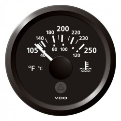 VDO ViewLine Kühlwassertemperatur 250°F Schwarz 52mm