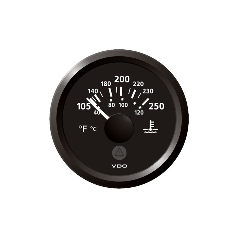 A2C59514178 Veratron ViewLine Cooling Water Temperature 250°F Black 52mm
