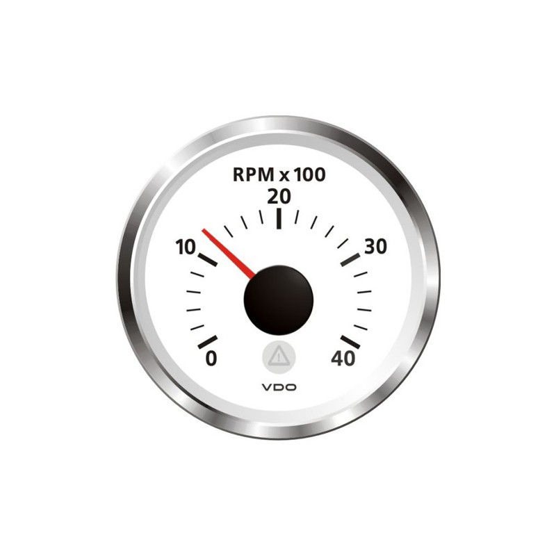 A2C59512325 Veratron ViewLine Tachometer 4,000 RPM White 52mm