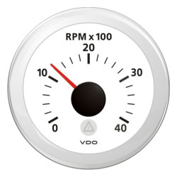 A2C59512347 Veratron ViewLine Tachometer 4,000 RPM White 52mm