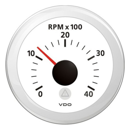 A2C59512347 Veratron ViewLine Tachometer 4,000 RPM White 52mm
