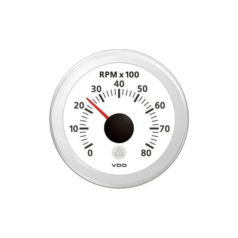 A2C59512349 Veratron ViewLine Tachometer 8,000 RPM White 52mm