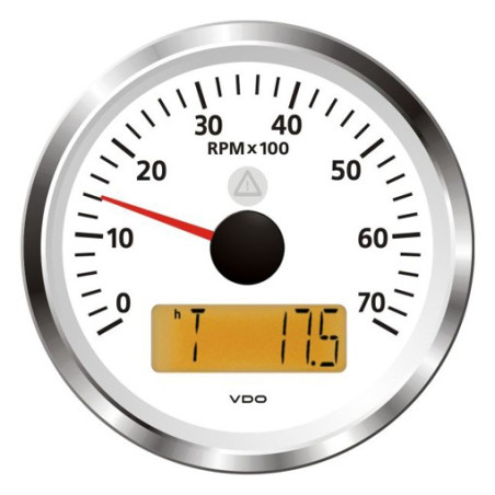 A2C59512363 Veratron ViewLine Tachometer 7,000 RPM White 85mm