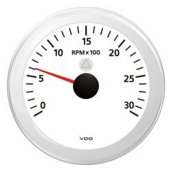 A2C59512433 Veratron ViewLine Tachometer 3,000 RPM White 85mm