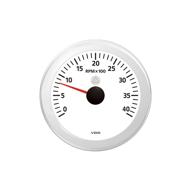 A2C59512434 Veratron ViewLine Tachometer 4,000 RPM White 85mm