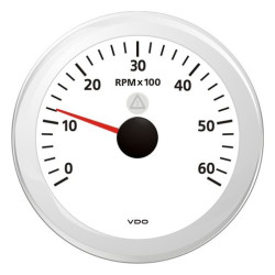 A2C59512435 Veratron ViewLine Tachometer 6,000 RPM White 85mm