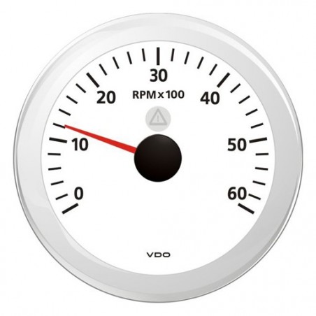 VDO ViewLine Toerenteller 6.000 RPM Wit 85mm VDO ViewLine Toerenteller 6.000 RPM Wit 85mm