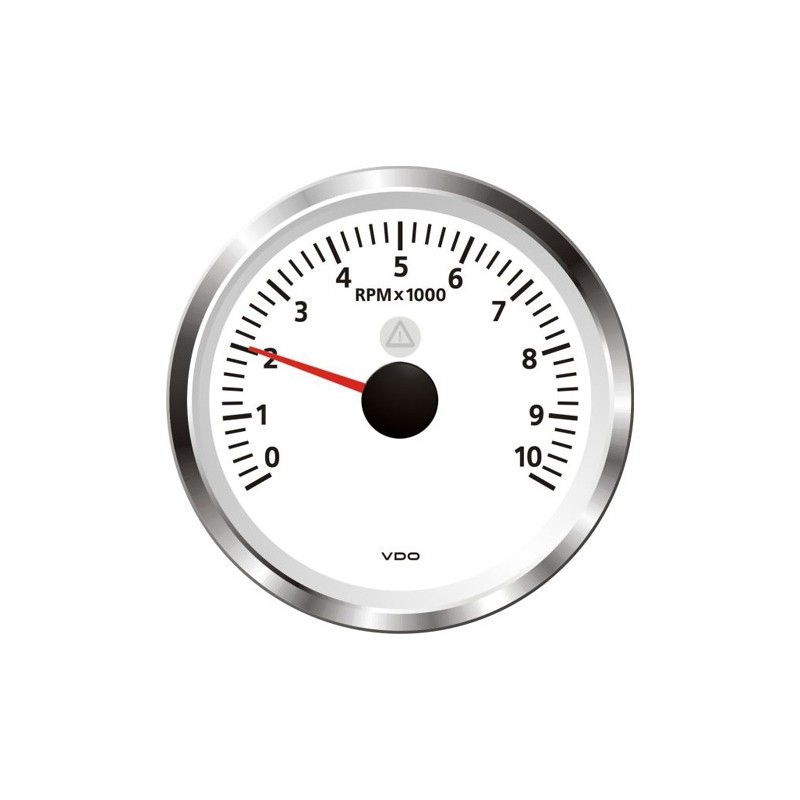 VDO ViewLine Toerenteller 10.000 RPM Wit 85mm VDO ViewLine Toerenteller 10.000 RPM Wit 85mm