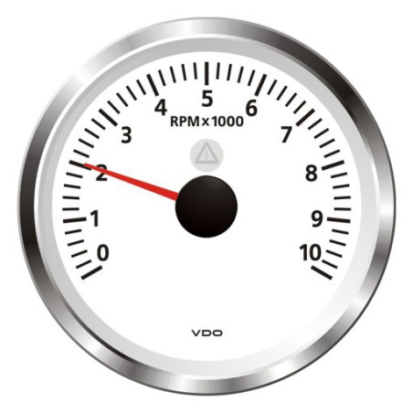 A2C59512443 Veratron ViewLine Tachometer 10,000 RPM White 85mm