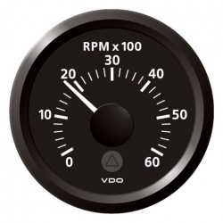 VDO ViewLine Tachometer 6.000 RPM Black 52mm
