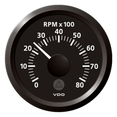 A2C59512324 Veratron ViewLine Tachometer 8,000 RPM Black 52mm