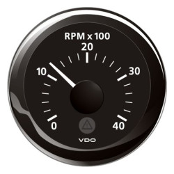 A2C59512344 Veratron ViewLine Tachometer 4,000 RPM Black 52mm