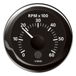 A2C59512345 Veratron ViewLine Tachometer 6,000 RPM Black 52mm