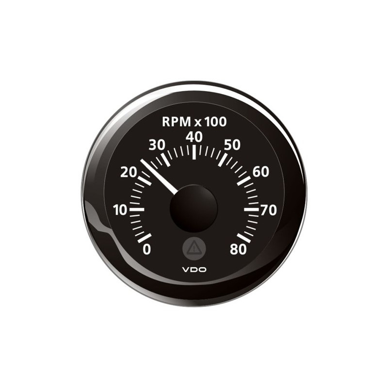 A2C59512346 Veratron ViewLine Tachometer 8,000 RPM Black 52mm