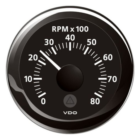 A2C59512346 Veratron ViewLine Tachometer 8,000 RPM Black 52mm