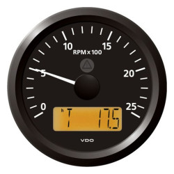 A2C59512351 Veratron ViewLine Tachometer 2.500 RPM Black 85mm
