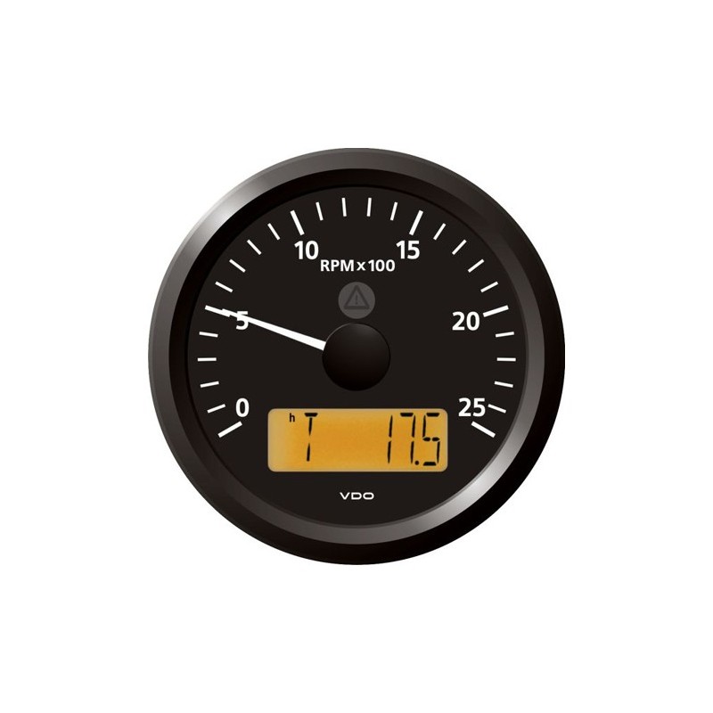 VDO ViewLine Tachometer 2.500 RPM Black 85mm